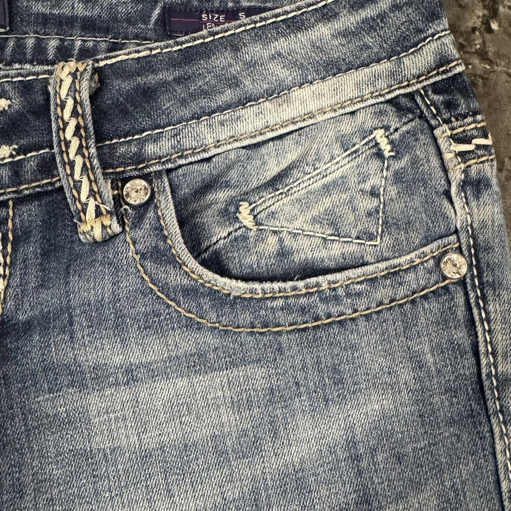 Vigoss The New York Capri Womens Embellished Embroidered Back Flap Pocket Sz 5 - Picture 10 of 16